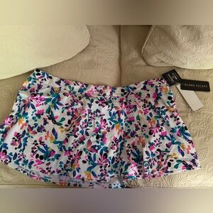 Island Express Vibrant Floral Swim Skirt